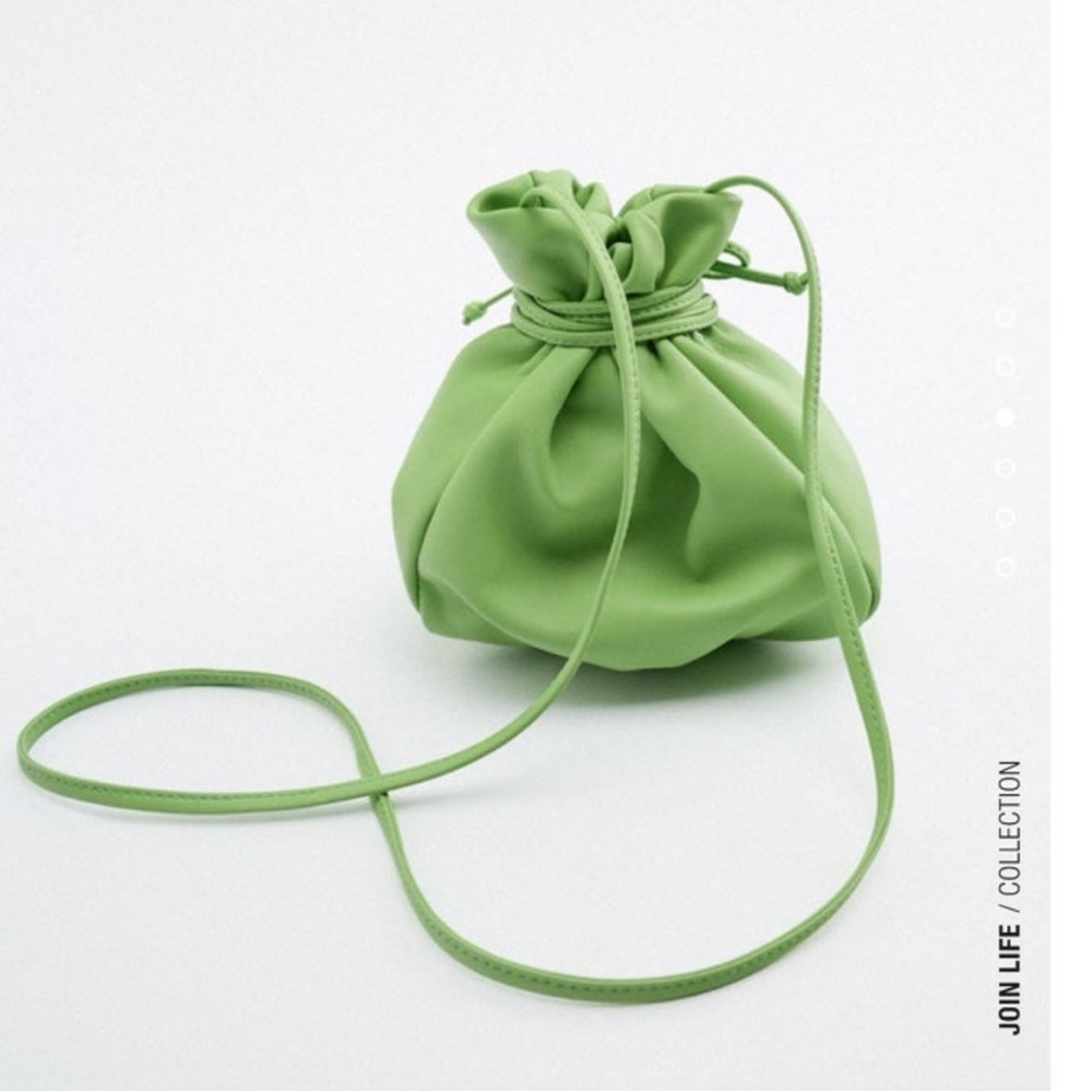 ZARA Soft Genuine Leather Bucket Bag